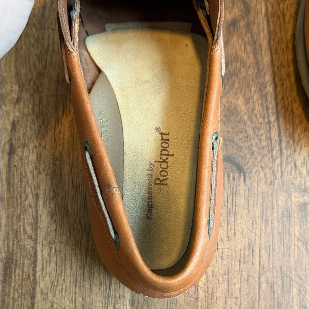 Rockport Men's Brown Leather Boat Shoes - Picture 3 of 6